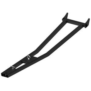 Extended push tube for tracks fitted ATV: Rotary Broom use