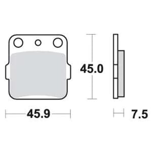 SBS592 BREMSEKLOSSER SINTER(584SI) F&B