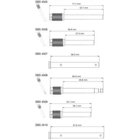 SBS Stainless Brake Pin Set Front & Rear