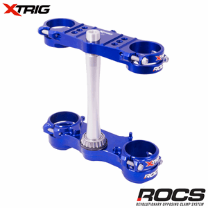 X-Trig ROCS Triple Clamp Kit - 22mm Offset Blue