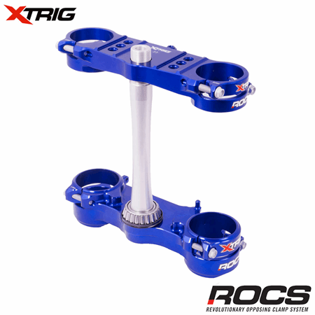X-Trig ROCS Triple Clamp Kit - 22mm Offset Blue