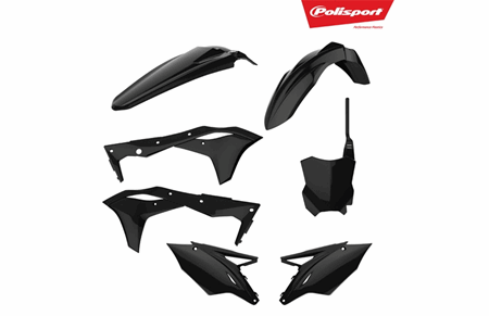 Polisport Plastic Kit Black Kawasaki