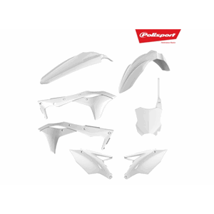 Polisport Plastic Kit White Kawasaki