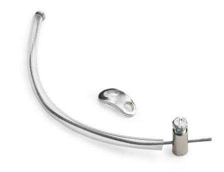 Rear brake pedal safety wire