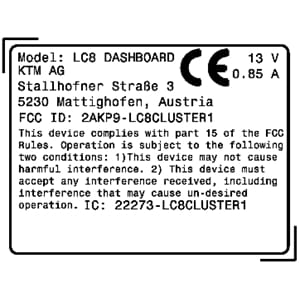 Decal radio certification instrument