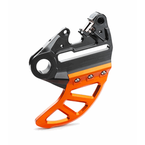 Brake caliper support w. brake disc guar