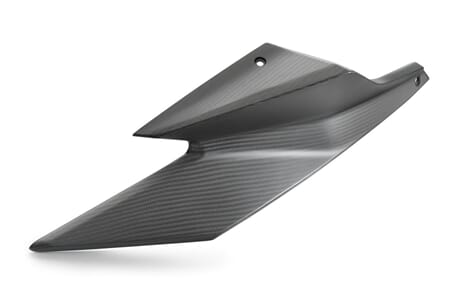 Fuel tank spoiler left carbon