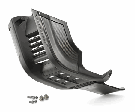 Factory skid plate with linkage protecio