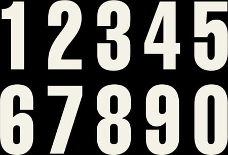 START NUMBERS WHITE