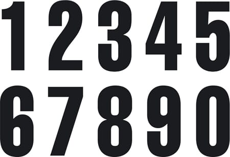START NUMBERS BLACK
