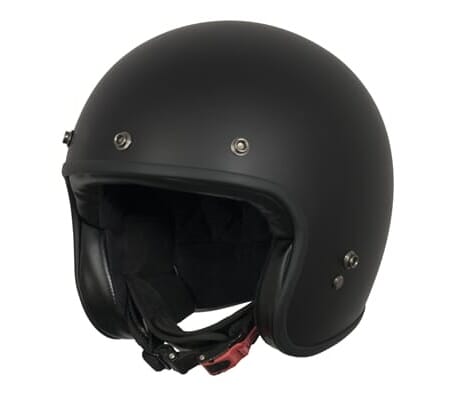 4BIKERS CRUISER HALVHJELM SORT MATT FIBER