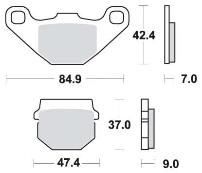 SBS544 BREMSEKLOSSER CARBON SILVER