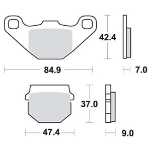 SBS544 BREMSEKLOSSER CARBON SILVER